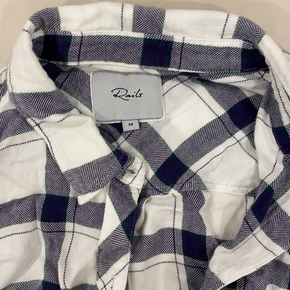 Rails Flannel Button Down Blouse - Picture 2 of 3